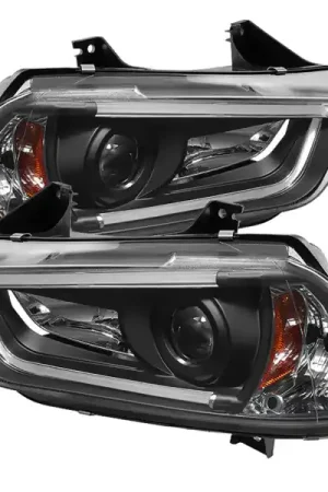 Free Shipping Spyder Dodge Charger 11-14 Projector Headlights Xenon/HID- Light DRL Blk PRO-YD-DCH11-LTDRL-HID-BK