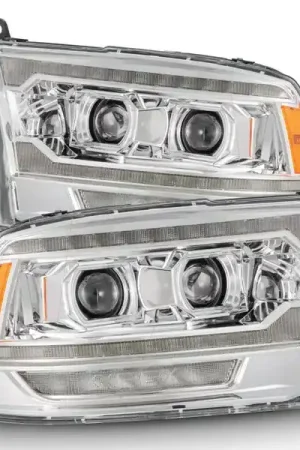 Luxury AlphaRex 09-18 Ram 1500 PRO-Series Proj Headlights Chrome w/ Sequential Signal and Top/Middle DRL