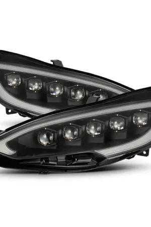AlphaRex 12-21 Tesla Model S NOVA-Series LED Proj Headlights Blk w/Activtn Light & Seq.Sig / SB DRL Exclusive