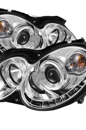 Trending Spyder Mercedes Benz CLK 03-09 Projector Halogen Model- LED Halo DRL Chrm PRO-YD-MBCLK03-DRL-C