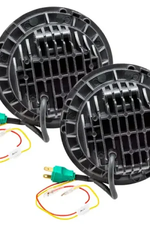 Oracle 7in High Powered LED Headlights - Black Bezel - ColorSHIFT Genuine