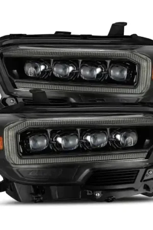 Exclusive Offer AlphaRex 16-20 Toyota Tacoma NOVA LED Projector Headlight Plank Style Alpha Black w/Activation Light
