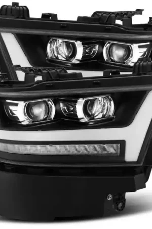 AlphaRex 19-20 Ram 1500HD PRO-Series Proj Headlight Plnk Style Blk w/Activ Light/Seq Signal/Plnk DRL New Arrival