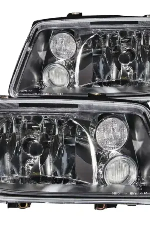 ANZO 1999-2005 Volkswagen Jetta Crystal Headlights Black w/o Bulbs Certified