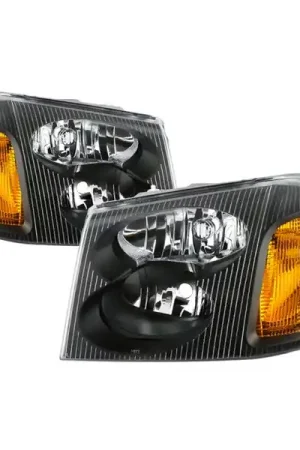 No Minimum Order xTune 02-09 GMC Envoy OEM Style Headlights - Black (HD-JH-GEN02-AM-BK)