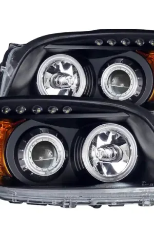 ANZO 2006-2008 Toyota Rav4 Projector Headlights w/ Halo Black Latest
