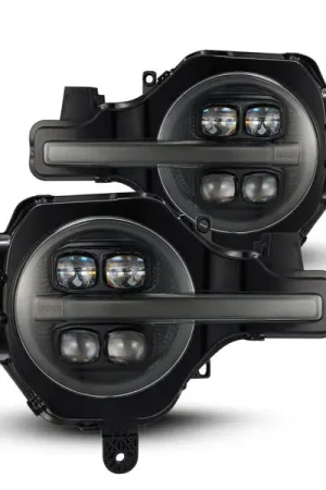 AlphaRex 21-23 Ford Bronco NOVA LED Proj Headlights Alpha-Black w/Activ Light/Seq Signal/DRL Direct From Factory