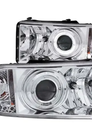 Same Day Shipping ANZO 1994-2001 Dodge Ram Projector Headlights w/ Halo Chrome