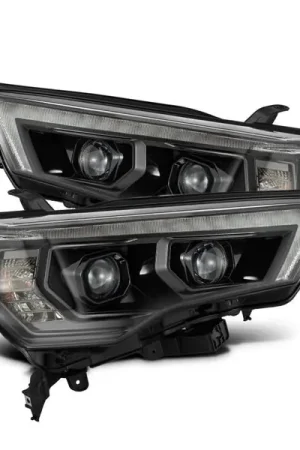 Weekend Sale AlphaRex 14-20 Toyota 4Runner LUXX LED Proj Headlights Black w/Activ Light/Seq Signal/DRL