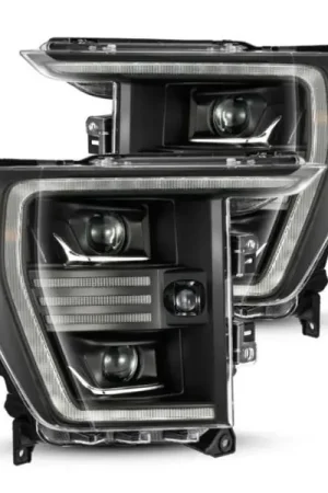 AlphaRex 21-22 Ford F150 PRO-Series Projector headlights Black w/Activ Light/Seq Signal Hot Picks