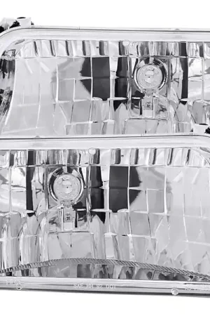 Worldwide Shipping ANZO 1992-1996 Ford F-150 Crystal Headlights Chrome