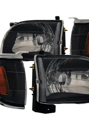 No Minimum Order ANZO 2001-2004 Toyota Tacoma Crystal Headlights Black