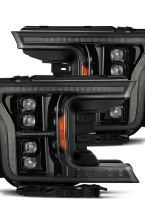 AlphaRex 18-20 Ford F-150 NOVA LED Proj Headlight Alpha Blk (14th Gen G2 Style) Price Cut