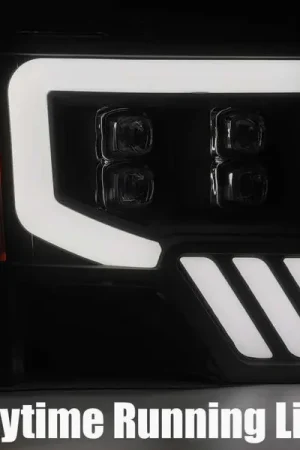 AlphaRex 09-14 Ford F-150 NOVA LED Proj Headlights Plank Style Gloss Black w/Activ Light/Seq Signal Original