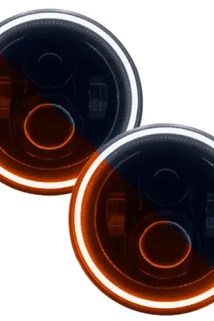 Oracle 07-18 Jeep Wrangler JK Switchback LED Halo Headlights - Amber/White - Switchback Handmade