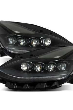 Exclusive Offer AlphaRex 17-22 Tesla Model 3/20-23 Model Y NOVA LED Proj Headlights Alpha-Blk w/Actv Lgt & Seq.Sig