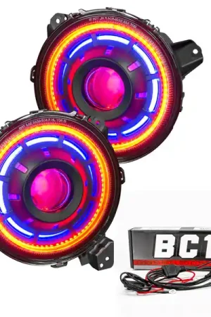 Oracle Oculus Bi-LED Projector Headlights for Jeep JL/Gladiator JT - w/ BC1 Controller Fan Favorite