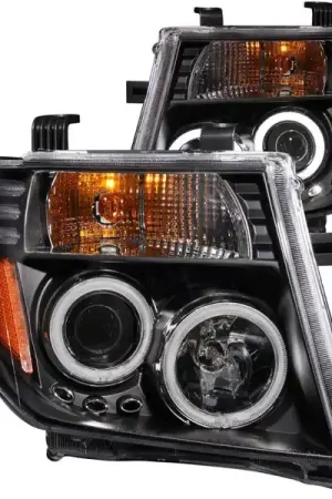 Buy Today ANZO 2005-2008 Nissan Frontier Projector Headlights w/ Halo Black