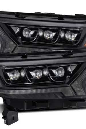 Instant Buy AlphaRex 19-21 Ford Ranger NOVA LED Proj Headlight Plnk Style Alpha Blk w/Activ Light/Seq Signal/DRL