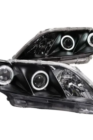 ANZO 2007-2009 Toyota Camry Projector Headlights w/ Halo Black Seasonal Sale