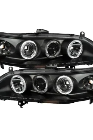 Spyder Honda Accord 98-02 1PC Projector Headlights LED Halo Amber Reflector Blk PRO-YD-HA98-AM-BK New Arrival