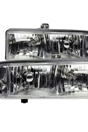 One Day Deal ANZO 1998-2005 Chevrolet S-10 Crystal Headlights Chrome