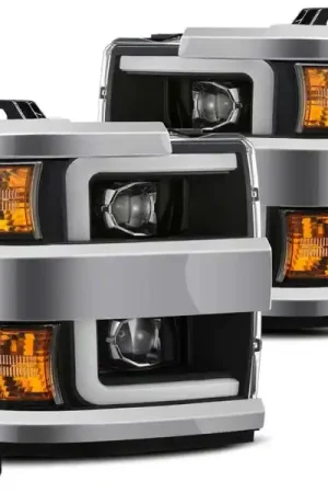 AlphaRex 15-19 Chevy 2500HD PRO-Series Proj Headlights Plank Style Blk w/Activ Light/Seq Signal/DRL Get Yours