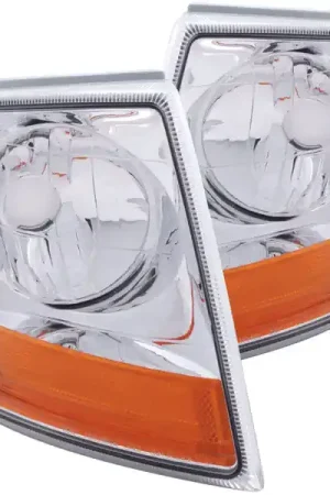 ANZO Corner Lights 1997-2003 Ford F-150 Harley-Davidson Style Corner Lights Chrome w/ Amber Rflct Direct From Factory