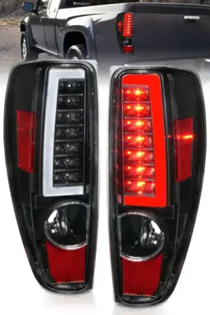 ANZO 2004-2012 Chevrolet Colorado/ GMC Canyon LED Tail Lights w/ Light Bar Black Housing Viral