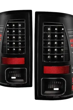 Spyder 13-18 Dodge Ram 2500/3500 LED Tail Lights LED Model Only - All Black (ALT-YD-DRAM13-LED-BKV2) High Quality