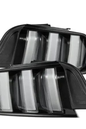 Place Order AlphaRex 15-23 Ford Mustang NOVA-Series Prismatic LED Tail Lights Black-Clear