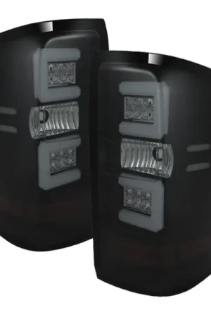 Wholesale Spyder 14-18 Chevy 1500 / 15-19 GMC 3500 Dually / Bar LED Tail Lights Blk Smke ALT-YD-CS14-LBLED-BSM