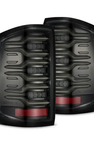 Today Only AlphaRex 14-18 Chevy Silverado 1500 Luxx-Series LED Tail Lights Alpha-Black w/Activ Light/Seq Signal