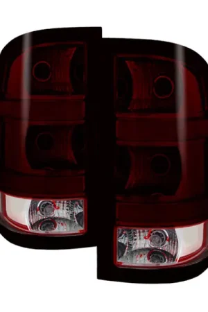 Fresh Stock xTune GMC Sierra 2007-2013 OEM Style Tail Light Red Smoked ALT-JH-GS07-OE-RSM