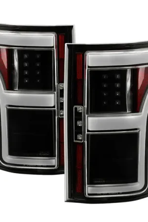 Spyder 18-20 Ford F150 w/ Rear Blind Spot LED Tail Lights - Black (ALT-YD-FF15018BS-LED-BK) Same Day Shipping