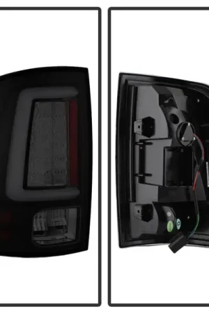 Spyder 13-14 Dodge Ram 1500 Light Bar LED Tail Lights - Black Smoke ALT-YD-DRAM13V2-LED-BSM New Arrival