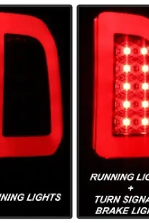 While Supplies Last Spyder 97-03 Ford F150 Stylsd. F250 V3 Lght Bar LED Tail Lights - Blk Smk ALT-YD-FF15097V3-LBLED-BSM