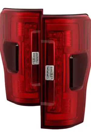 Seasonal Sale Spyder 17-18 Ford F-250 SD (w/Blind Spot Sens) LED Only Tail Lights - Red Clr (ALT-YD-FS17BS-LED-RC)