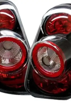 Original Spyder Mini Cooper 02-06/Cooper Convertibles 05-08 Euro Style Tail Lights Black ALT-YD-MC02-BK