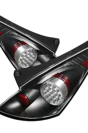 Get Yours Spyder Nissan 350Z 03-05 LED Tail Lights Black ALT-YD-N350Z02-LED-BK