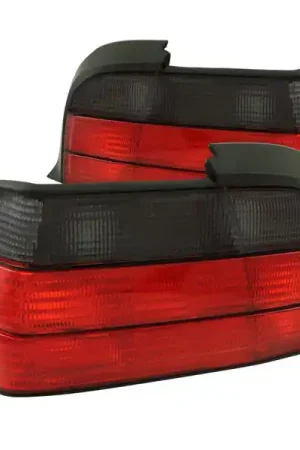 Weekend Sale ANZO 1992-1998 BMW 3 Series E36 Coupe/Convertible Taillights Red/Smoke