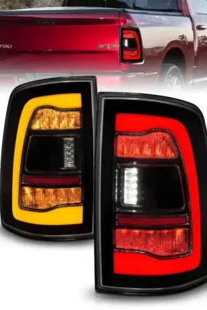 ANZO 09-18 Dodge Ram 1500 Sequential LED Taillights Smoke Black w/Switchback Amber Signal Get Yours