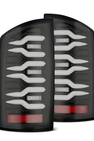 Markdown AlphaRex 07-08 Dodge Ram 1500/07-09 Dodge Ram 2500+3500 Luxx-Series LED Tail Lights (Pair) Black