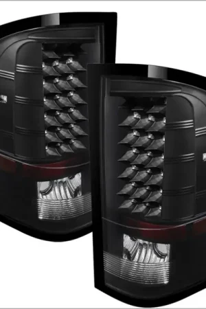 Order Now xTune Chevy Silverado 07-13 LED Tail Lights Black ALT-JH-CS07-LED-BK