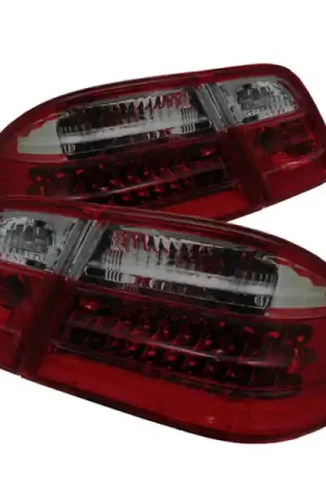 Clearance xTune Mercedes Benz W210 E-Class 96-02 LED Tail Lights Red Smoke ALT-CL-MBW210-LED-RSM