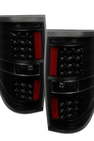 Certified xTune Ford F150 09-14 LED Tail Lights Black Smoke ALT-JH-FF15009-LED-BSM