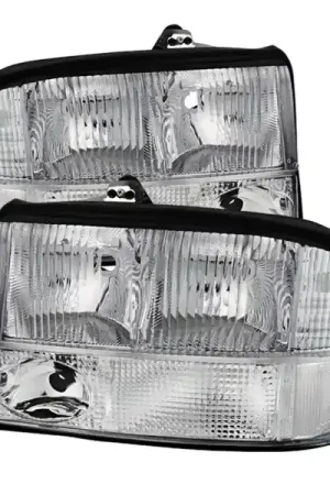 xTune Oldsmobile Bravada 98-01 Crystal Headlights Chrome HD-JH-GS1598-AM-C Flash Sale