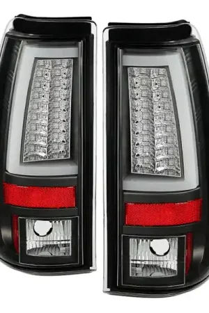 Spyder Chevy Silverado 1500/2500 99-02 Version 2 LED Tail Lights - Black ALT-YD-CS99V2-LED-BK Express Delivery