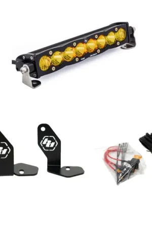One Day Deal Baja Designs Polaris Pro-R S8 10in Hood Mount Kit - Amber