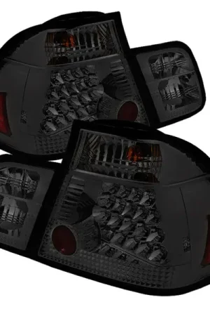 New Arrival Spyder BMW E46 3-Series 02-05 4Dr Tail Lights Smke ALT-YD-BE4602-4D-LED-SM